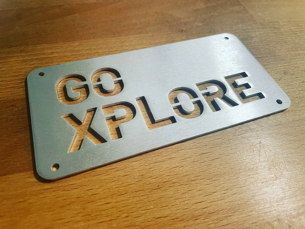 Go Xplore Nameplate